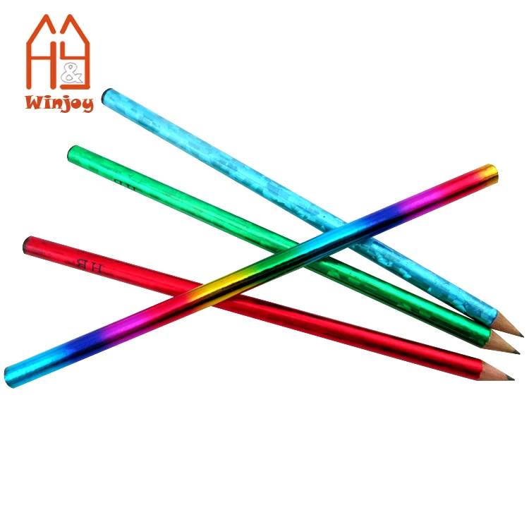 Six Personalized Rainbow Pencils