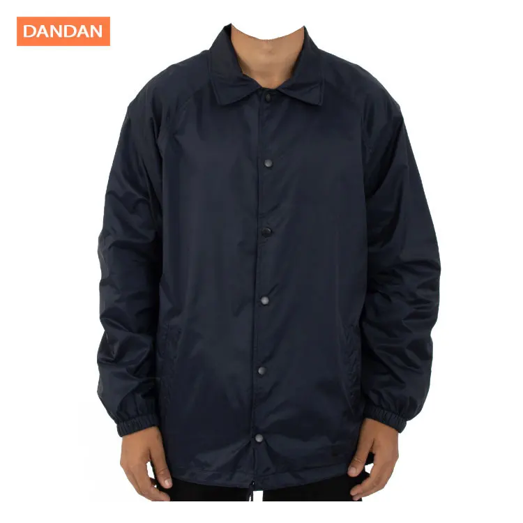 snap front nylon jacket