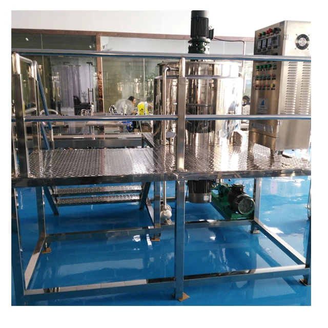 Homogenizer tank Blending Cream Jacketed Liquid Mixer tank Heating Stainless Steel Mixing tank with Agitator Heater