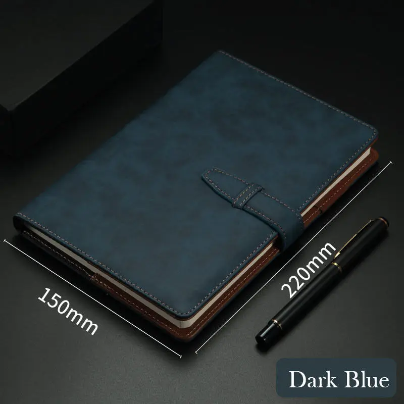 PU Cover Notebook A5 Refillable Planner Binder Inserts 6 Ring Black Journal  PU LeatherTravel Diary With Magnetic Buckle