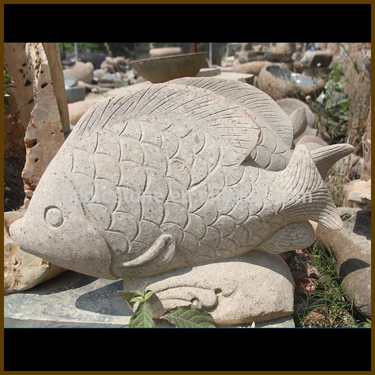Statuette Poisson En Résine - TON PIERRE - Hauteur 29 Cm - Déco Antique - NEUVE