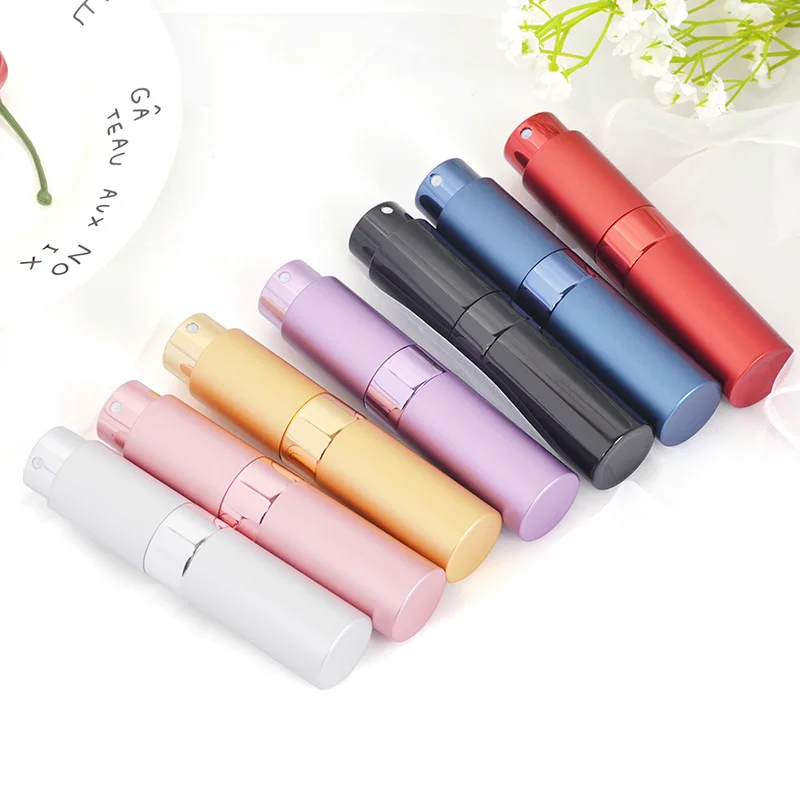 MUB Mini 8ML Twist up Refillable Perfume Atomizer Empty Pocket Sized Aluminum Perfume Spray Bottles Wholesale