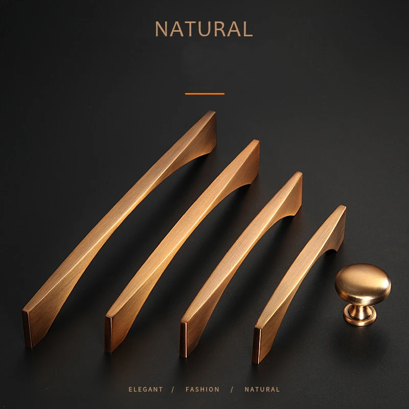 
Оптовая продажа скандинавские современные цинкового сплава ручки и ручки Желтый бронза шкаф с выдвижными ящиками ручка Z-2255 