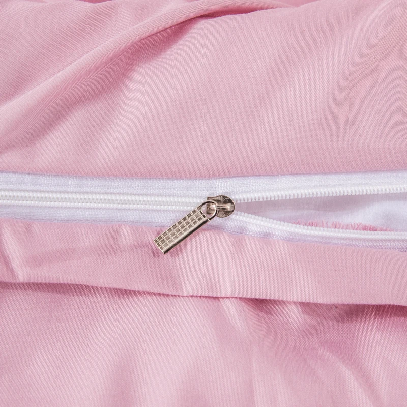 Комплект пододеяльников ручной работы из полиэстерного шелка и фетра розового цвета размера king size 240*260