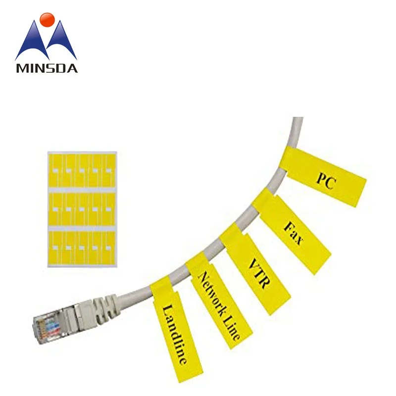 500X Cable Wire Marker Management Labels Tags Number Plastic Label Colored Size 