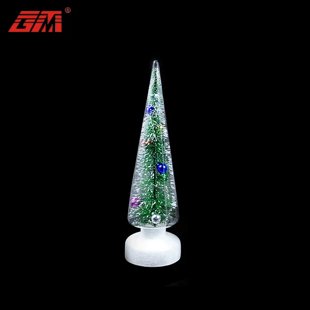 wholesale inside glass christmas tree stand decoration for sale christmas tree decoration item lighted glass tree manufacture