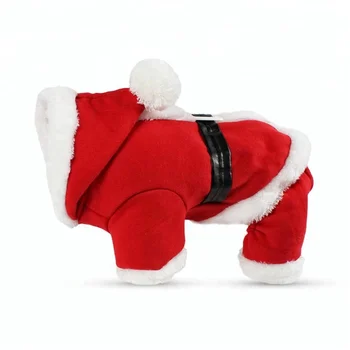 Pet Coat Wholesale Hooded Cosplay Pet Clothes Santa Style Christmas Dog Costume for Dog Cat