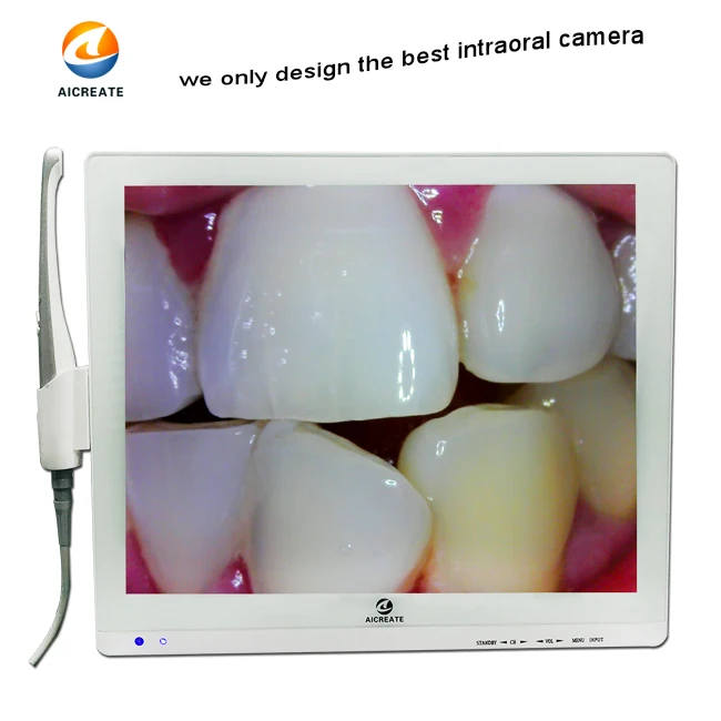 Цифровая стоматологическая интраоральная камера 8MP плотно прилегающие к уху супер чистый изображения 10 светодиодный свет 17 дюймовый ЖК-монитор стоматолог лучший зубы оборудование для