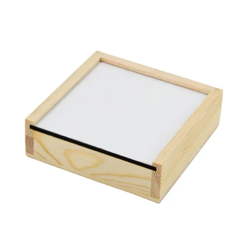 Sublimation Photo MDF HB Hardboard Insert Storage Box Sublimation Wooden Coaster Box