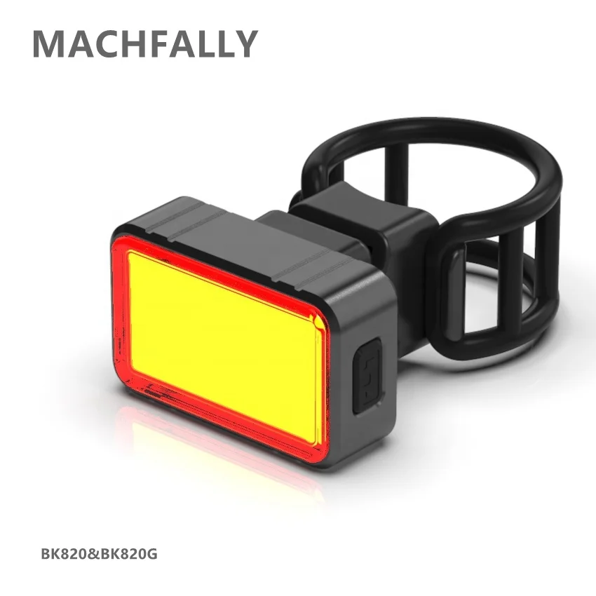 Machfally BK820 Intelligent Brake Night Riding a Lamp COB LED USB Rechargeable Bicycle Rear Bike Light