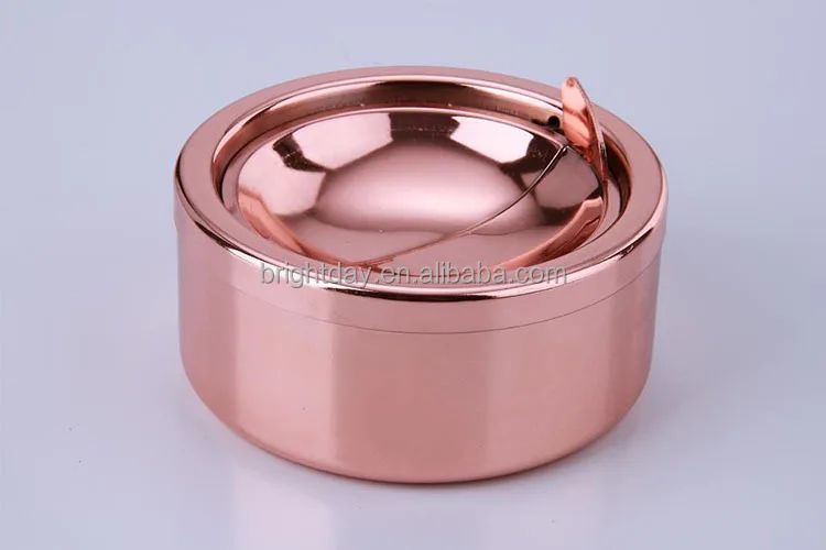 Wholesale Custom Logo Printing Round Portable Cigarette Smoking Ashtrays China Ashtray Factory India Brass Ashtray