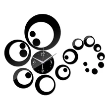 2015 hot mirror wall stickers 3d Acrylic living room watches