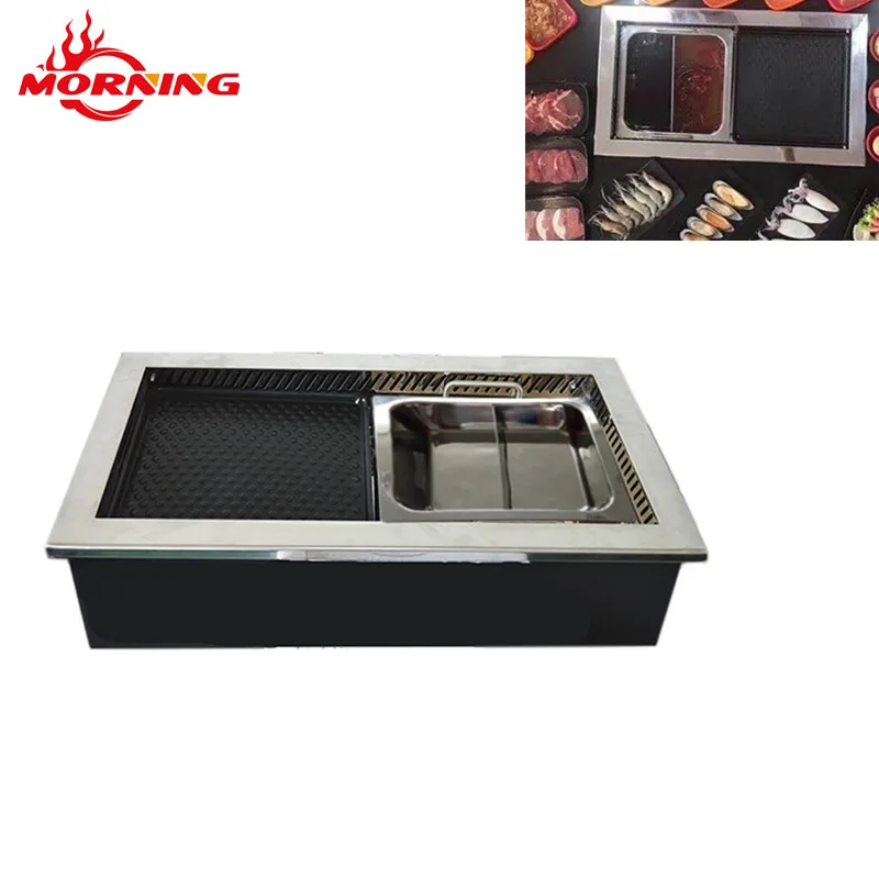 Best selling korean bbq grill commercial tabletop charcoal grill yakiniku grill table for restaurants