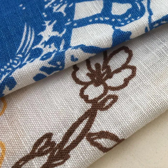 Популярный Стиль, индивидуальный цвет, 100% льняная ткань с принтом для одежды