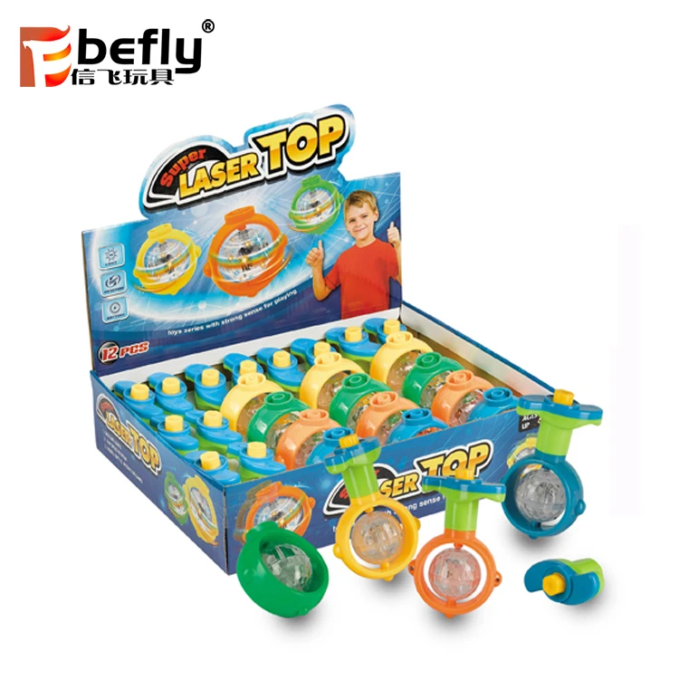 Забавный детский игровой набор пластиковая игрушка вращающийся верх с подсветкой и