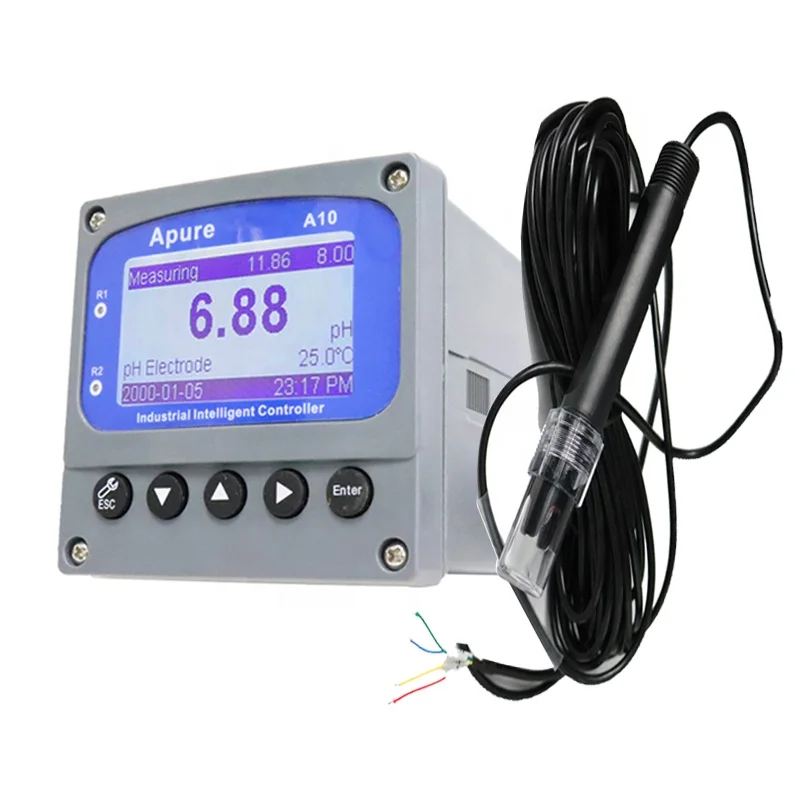 Apure Electrical Conductivity Controller Benchtop Online Conductivity Controller Meter with Conductivity Sensor