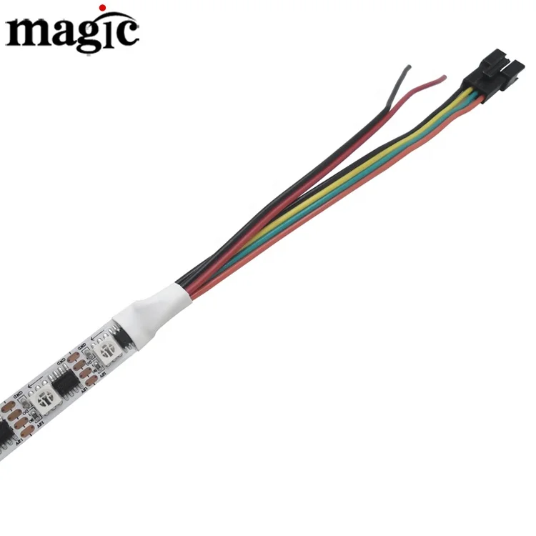 Individual Dual Data Line GS8208 SPI 12 Volt 60 Pixel RGB Addressable Smart Voice Control USB Copper Landscape LED Strip