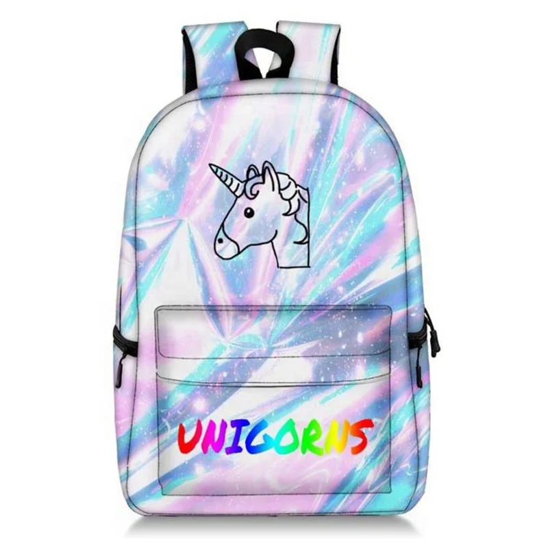 Digital Printing Cute School Bag Unicorn Backpack For Students