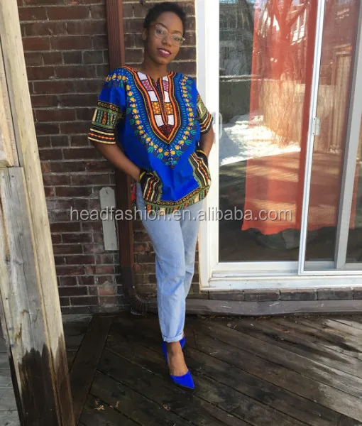 Royal Blue African Women Clothing 