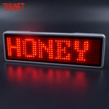 SUNJET Factory Price Programmable Led Name Badge Led Display Screen