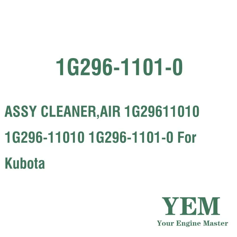 ASSY CLEANER AIR 1G29611010 1G296-11010 1G296-1101-0 for Kubota