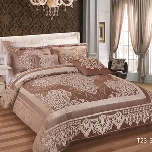KOSMOS Luxury Jacquard 9 Pcs Wholesale Lace Bed Comforter Set