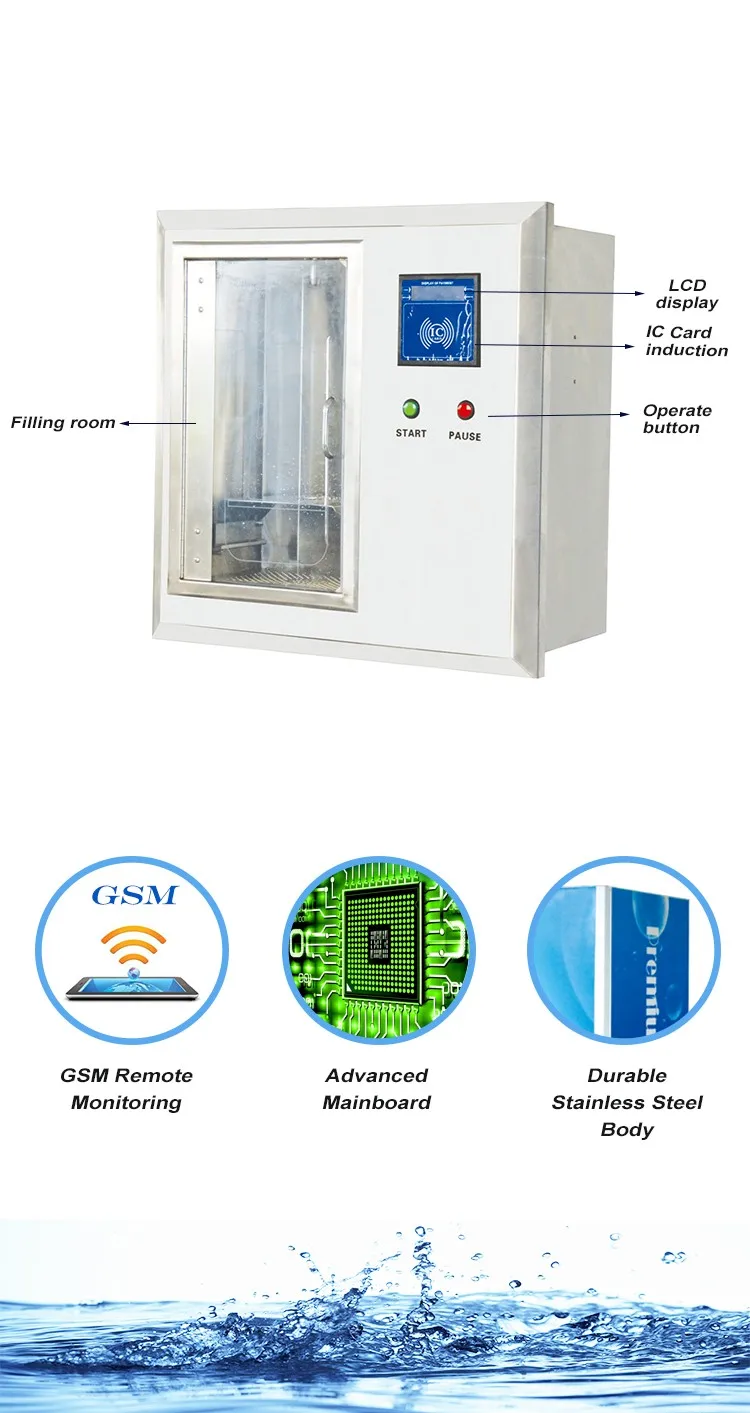 Pure Water Vending Window With Coin Acceptor & Ic Card/water Vending