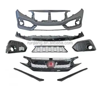 Hot sale !! Body Kits For Honda Civic 10th Gen With Type-R Grille and SI Front Bumper