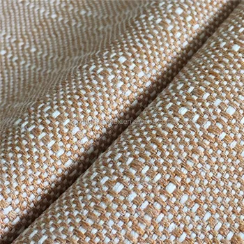 300D Polyester Cation Mixed Woven Slub Oxford Anti-Fungus Fabric For Fashion Clothing Plain Hemp Linen Like Tweed Fabric