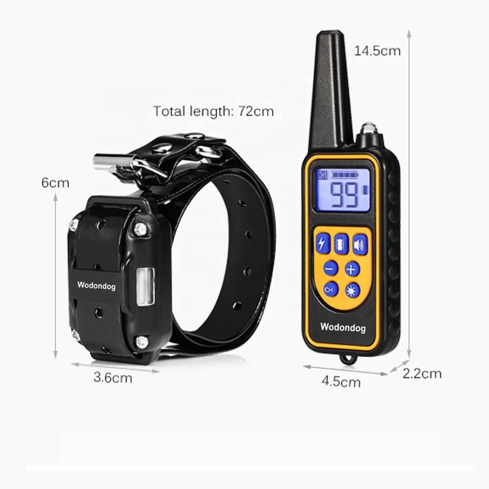 Wodondog L880-2 Rechargeable Waterproof Ip67 Dog Training Collars With 800m  Remote for Dogs