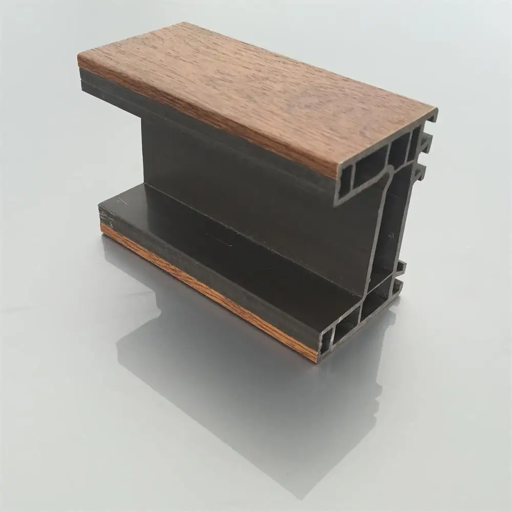 PVC Wood Grain Profiles windows Upvc Frame Sash