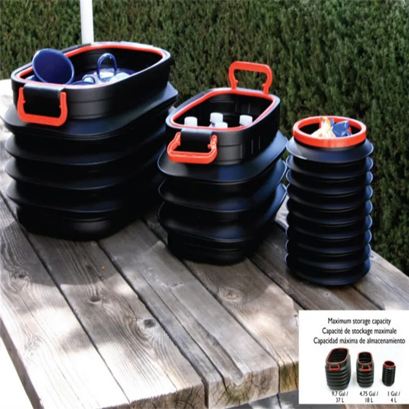 Bafuluo 18L Boot Black Color Car Boot Organiser  Foldable Water Bucket Container