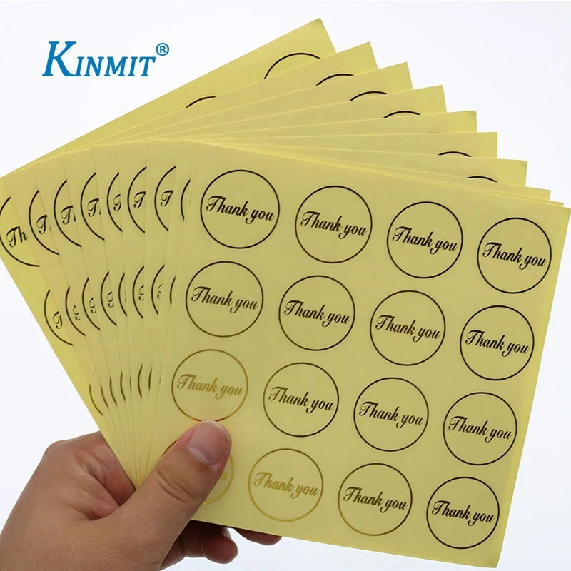 Золотые тисненые наклейки с благодарностью свадебные открытки Подарочные герметичные принимаются Индивидуальные размеры и