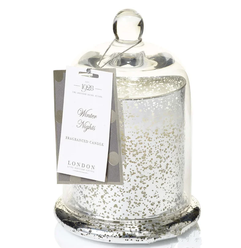 Luxury Dome Glass Jar With Lid Tumble Candle Jars With Dome Lid Elegant