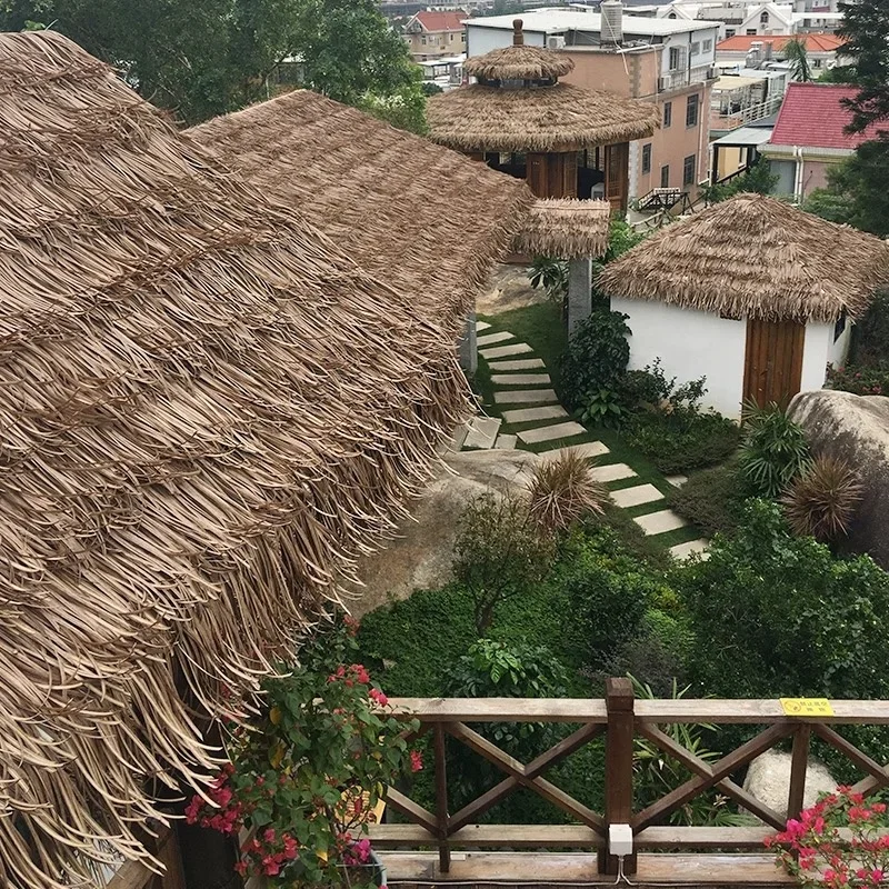 Fireproof Synthetic Palm Leaf Thatch Price Buy Artificial Thatch Water Reed Thatch Tiki Thatch Product On Alibaba Com