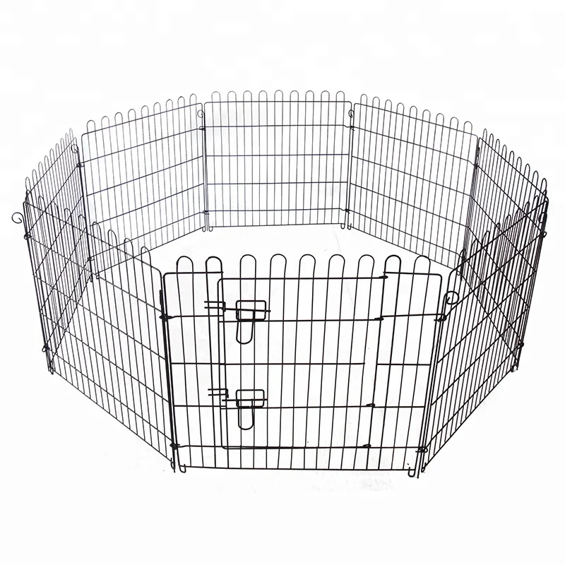 Ducomi jaula hecha de hierro antioxidable también para conejos y cachorros Recinto de paneles metálicos encajables para interiores o exteriores para perros pequeños y medianos 