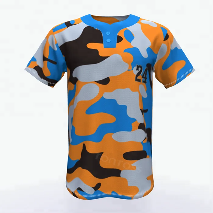 China Tonton sportswear Camo Baseball Jerseys with Custom Design