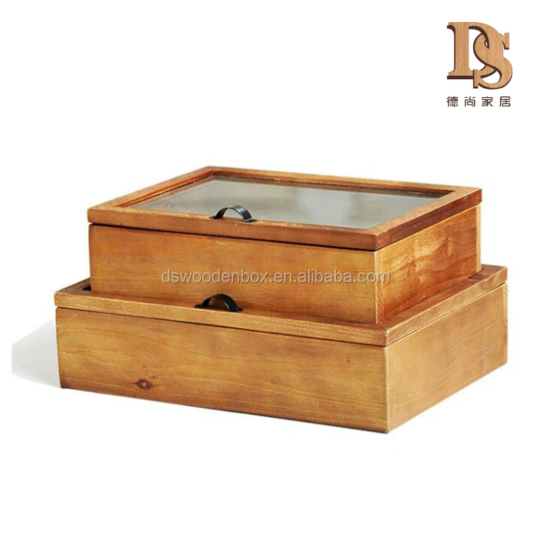 Scatola quadrata con coperchio in vetro in Bambù - Rectangular box wit – Lorenzi Milano