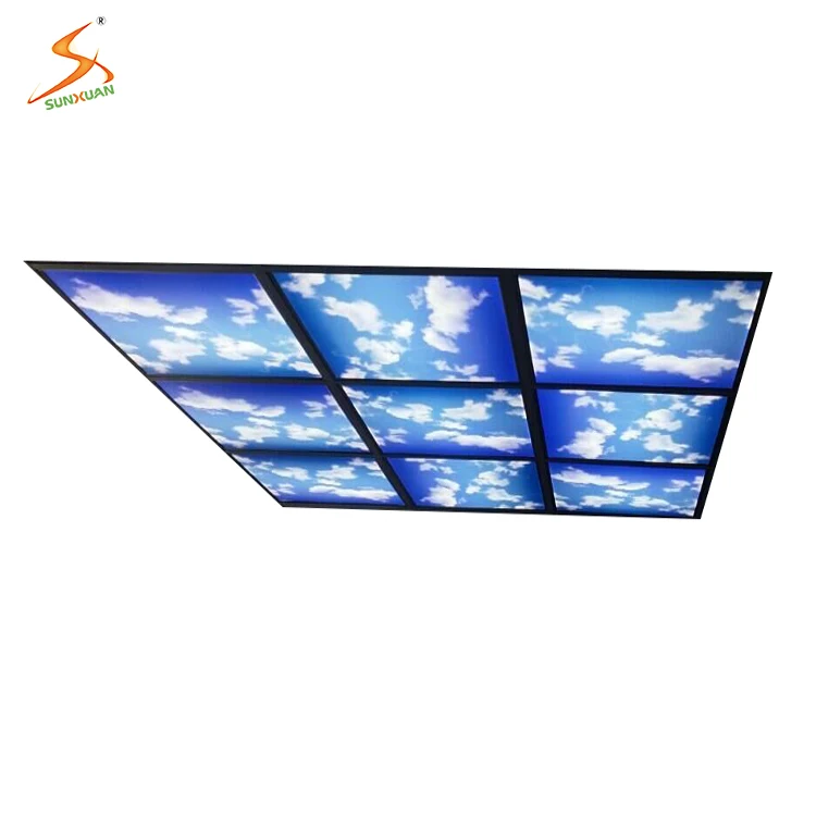 Wholesale home and office blue lighting ultra slim 36w led sky ceiling panel light