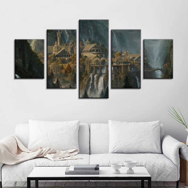  30X60x4 Panels Wall Art Painting Citadel of Qaitbay a 15th  century defensive fortress located on the Canvas High-Definition Print  Pictures Framed Poster Home Wall Space Decoration Gift : 居家與廚房
