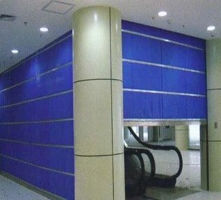 Customized 3 Hours Inorganic Fabric Curtain Fire Resistant Rolling Shutter Door