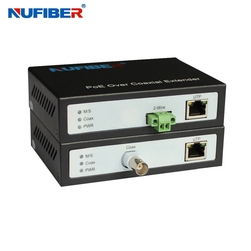 IP Over Coax Transceiver and Receiver Rj45 to Bnc Converter POC EOC POE Converter Analog to Ip Camera