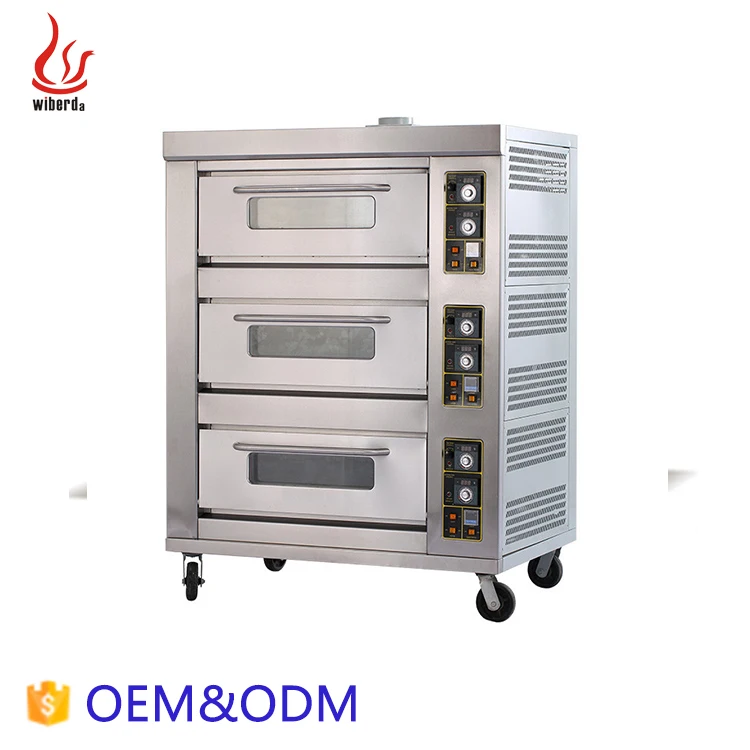 3 колода, 6 лотков, коммерческая газовая горелка, цена, тостер, духовка для торта, духовка для пиццы