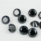 Wholesale natural black diamond round shaped moissanite 6.5mm loose moissanite