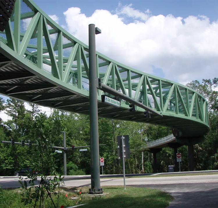Prefab Steel Space Frame Structures Pedestrian Bridges