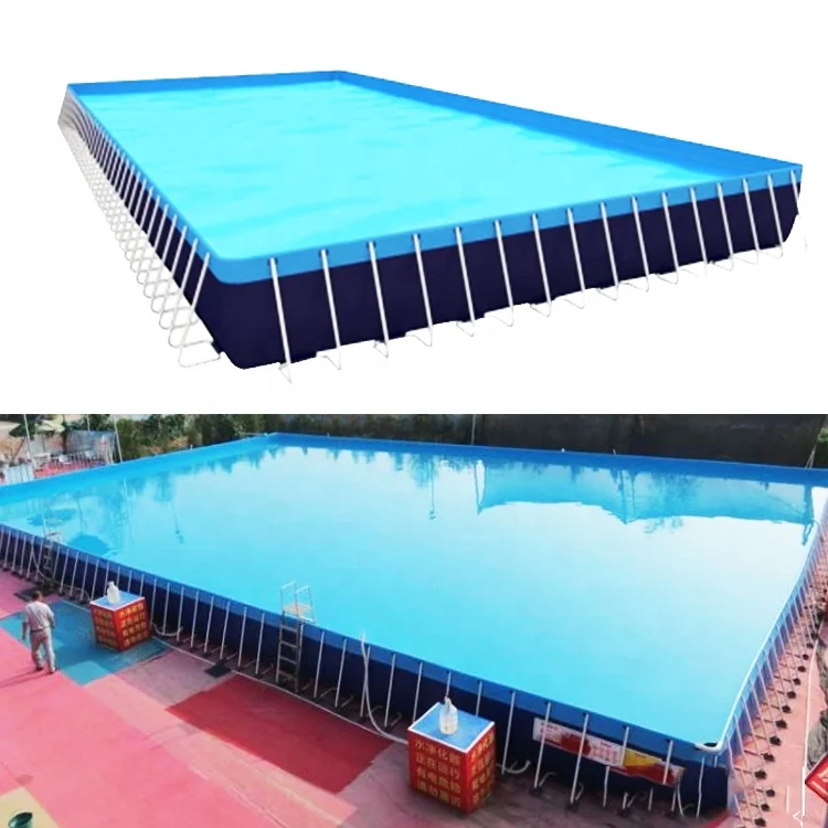 Round Steel Frame Swimming Pool Rectangular Metal Steel Frame Summer Fun for Sale