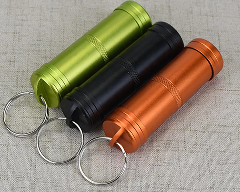 Водонепроницаемый алюминиевый контейнер для таблеток держатель бутылок и лекарств ключей