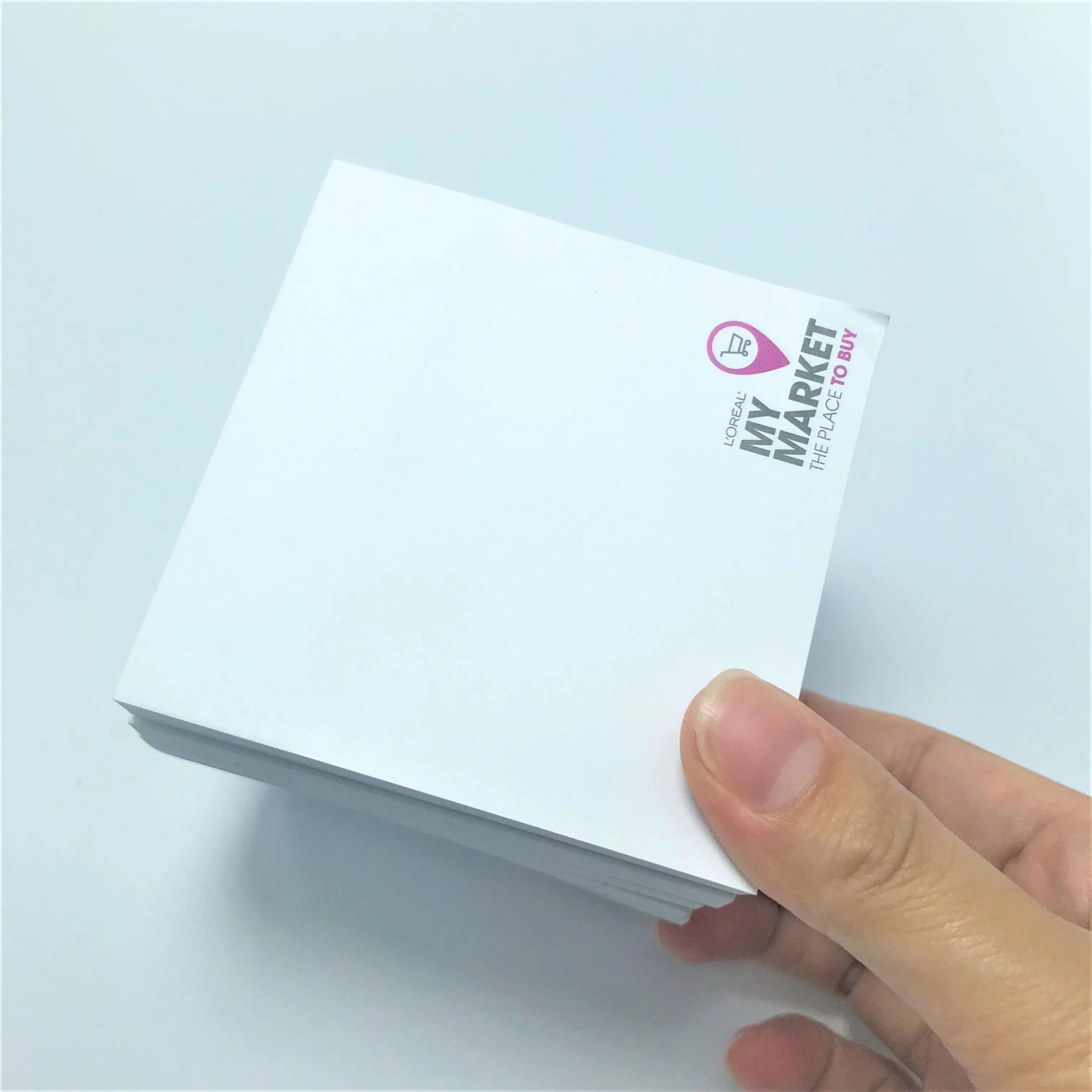 Customized 3x3 Die Cut Shape Pocket Size Hotel Small Writing Notepad Study Sticky Notes  Memo Pads with Printing Company Logo