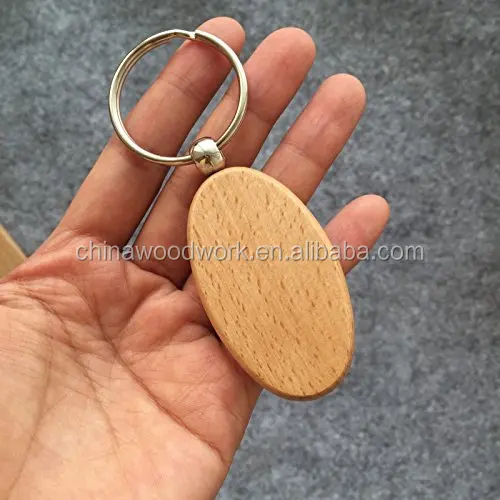 DIY пустые деревянные Брелоки для ключей персонализированные брелоки