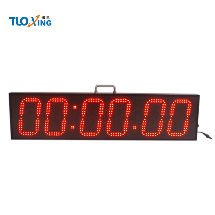 Temporizador deportivo LED de pulgadas y dígitos, reloj